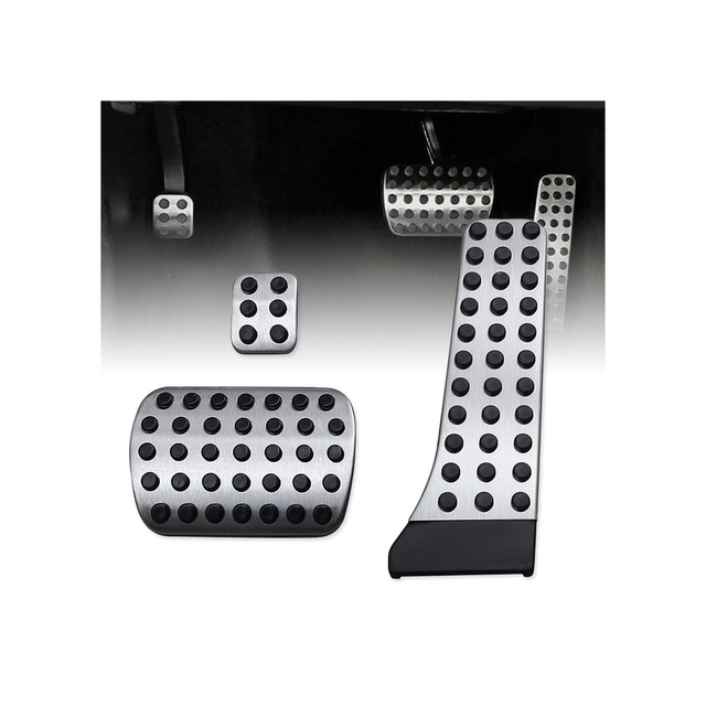 Mercedes W204-w207-w211-w212-w215-w220-e250 Uyumlu Geçme Otomatik Pedal Seti 3 Parça Siyah Krom
