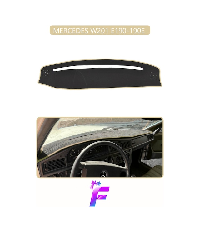 Mercedes W201/e190 Uyumlu Torpido Örtüsü Yansıma Önleyici Kolay Montaj Tam Koruma H7 Torpido Halısı