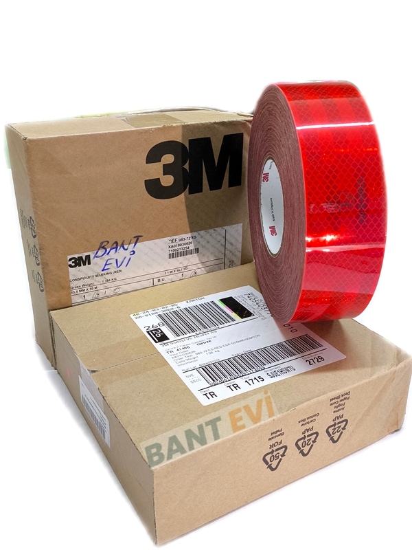3m 983 Kırmızı Reflektif Bant 15mt Tüvtürk Onaylı Reflektör Şerit