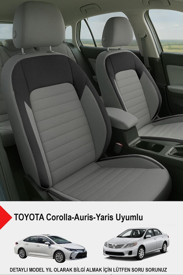 Mocha Taytüyü Oto Koltuk Kılıfı Toyota Corolla-auris-yaris Uyumlu Füme