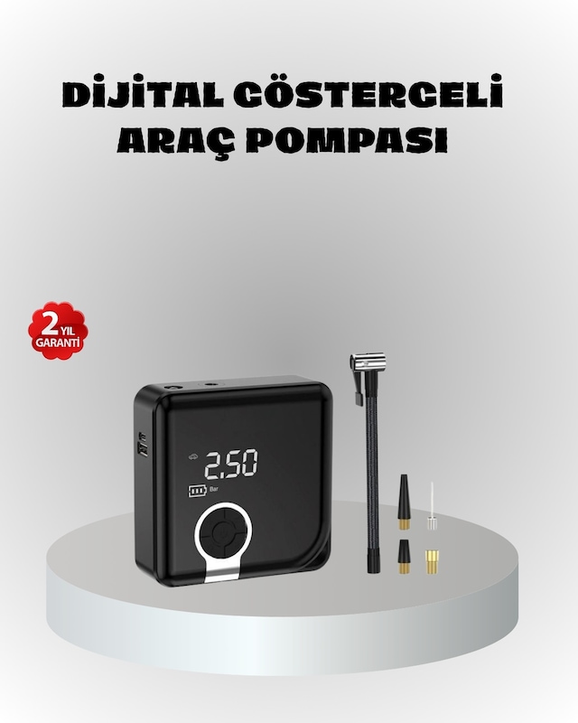 Dijital Ekranlı Diyafram Tip Kompresör 150 Psı Güçlü Motorlu
