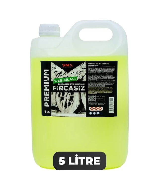 Premium %50 Cilalı Fırçasız Oto Şampuanı 5 Lt.