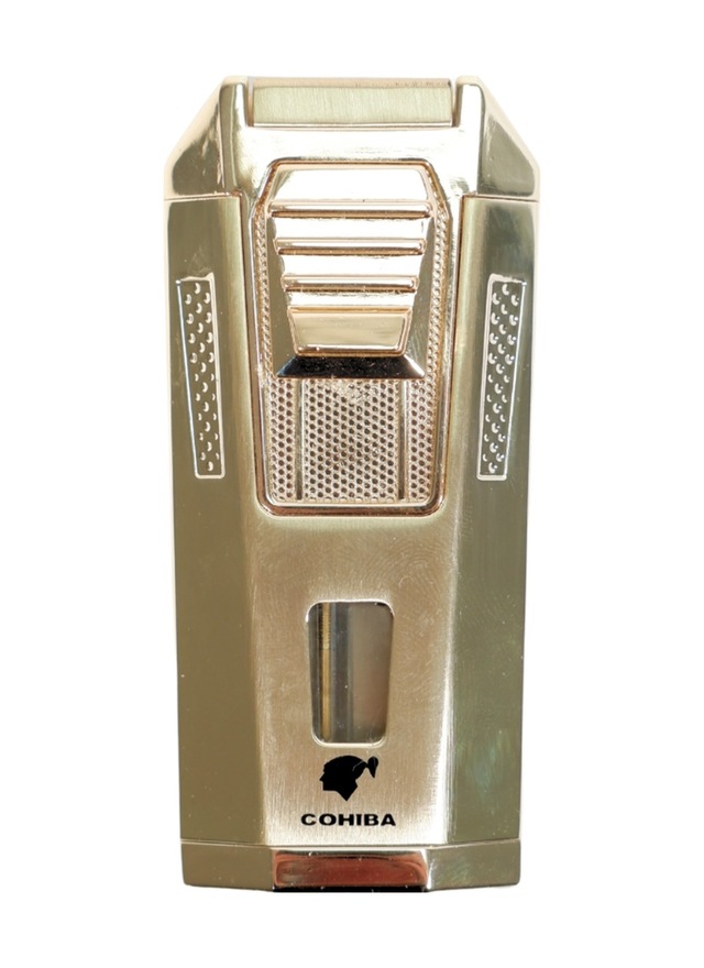 Cohiba Çift Torch Pürmüz Delicili Gold Metal Puro Çakmağı - Tr9488