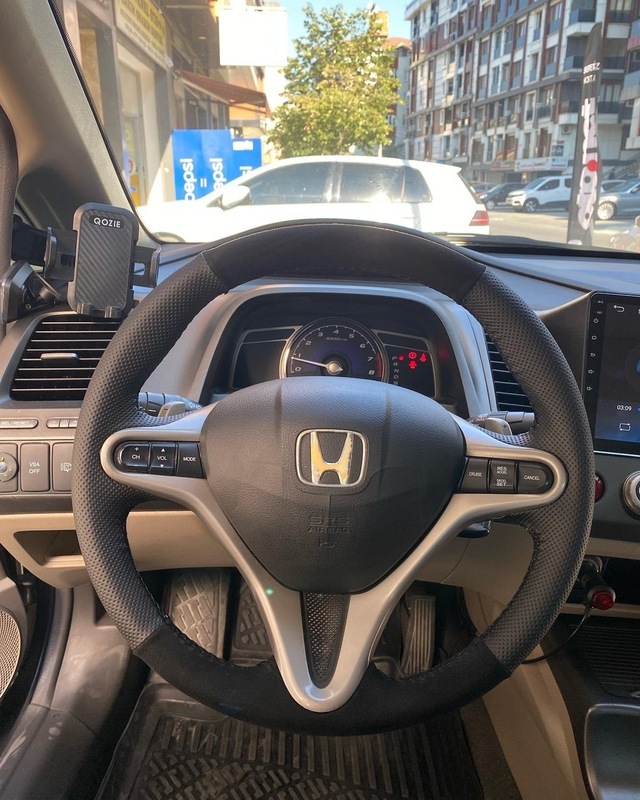 Honda Civic Fd6 Araca Özel Direksiyon Kılıfı Tüylü Alcantra Nokt
