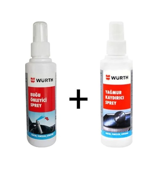 Würth Yağmur Su Kaydırıcı Itici + Buğu Önleyici Sprey Set