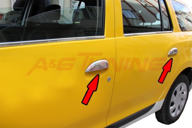 Dacia Sandero Krom Kapı Kolu 2013-2020 Arası 4 Kapı Paslanmaz Çel N11.677