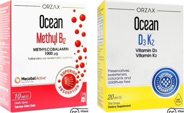 OCEAN METHYL B12 1000 MCG 10 ML + OCEAN D3 K2 VITAMIN DAMLA 20 ML