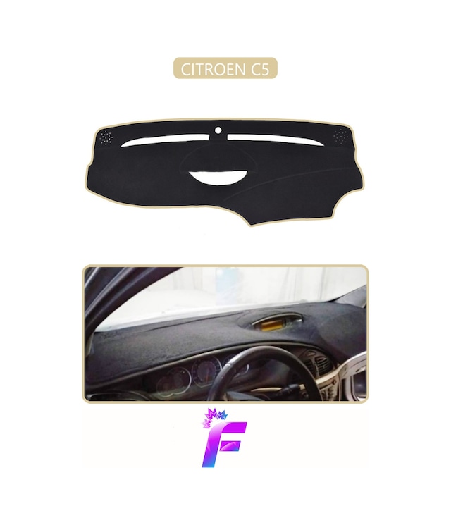 Cıtroen C5 2001-2004 Araca Özel Torpido Örtüsü Hızlı Montaj Kaymaz Tasarım Tam Uyum D85 Torpido Halısı