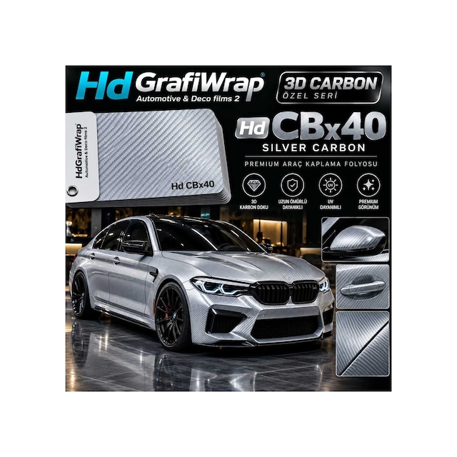Silver Carbon Araç Folyosu
