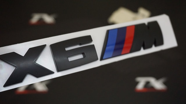 Bmw x6 M Bagaj Mat Siyah Yazı Logo Amblem