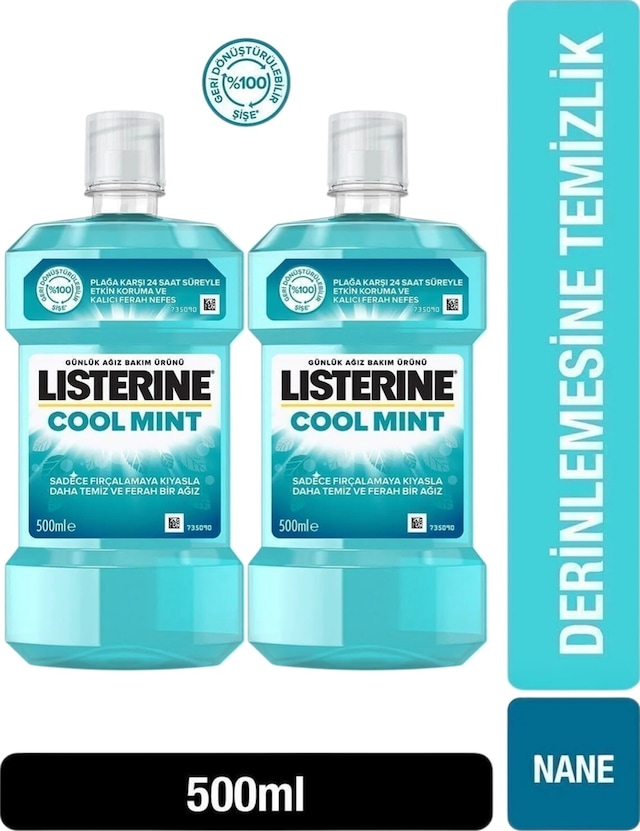 Listerine Cool Mint Ağız Bakım Suyu 2 x 500 ML