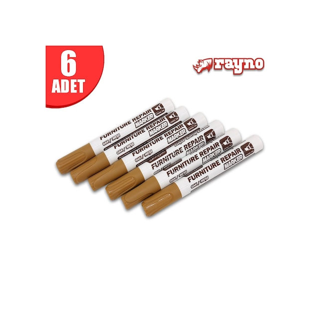 Rayno Ahşap Rötuş Kalemi Seti Meşe 6 Lı - Ryn10462