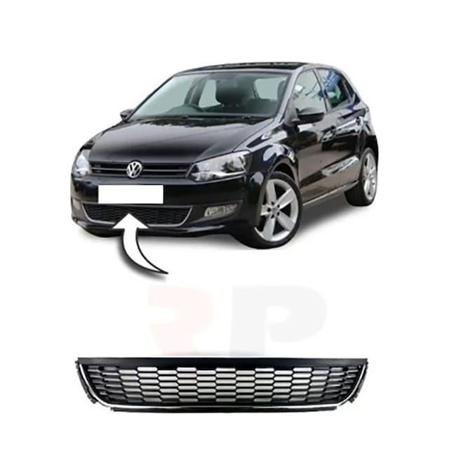 Volkswagen Polo 2010-2014 Ön Tampon Alt Orta Izgara Nikelajlı Oem 6r0853671