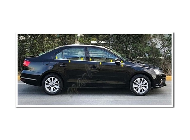 Db Chrome Vw Jetta Cam Çıtası Nikelajı 2011 Sonrası 6 Parça P.çel