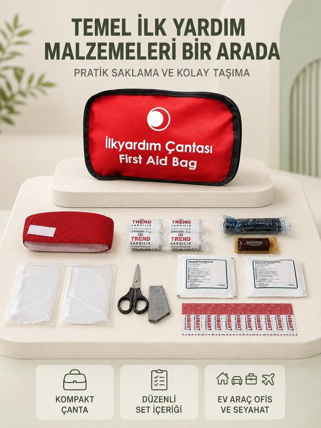 Mey İthalat Araç Ve Ev İçin İlk Yardım Çantası Acil Set