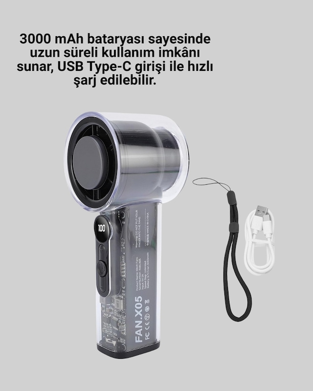 Yüksek - 844 - Hızlı Şarjlı Fan Kamp, Ofis Ve Açık Hava - Dpmıx-hb - İçin İdeal