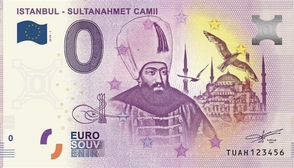 0 Euro Hatıra ve Parası - Sultanahmet Camii 2019
