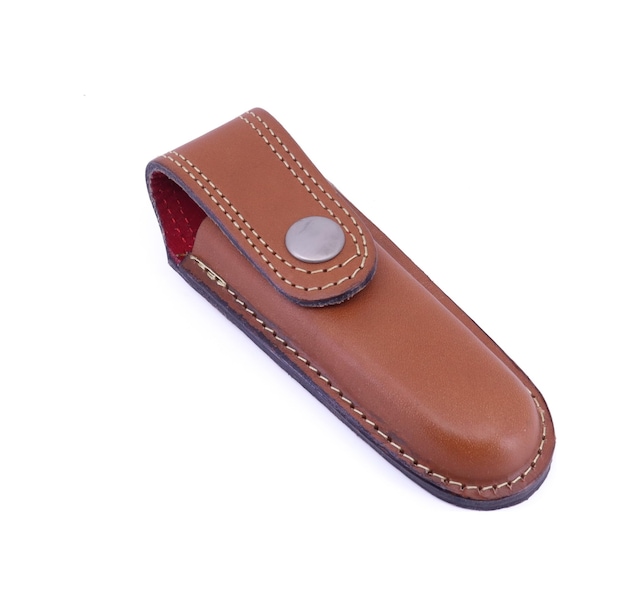 Deri Çakı Kılıfı - Taba 13 Cm