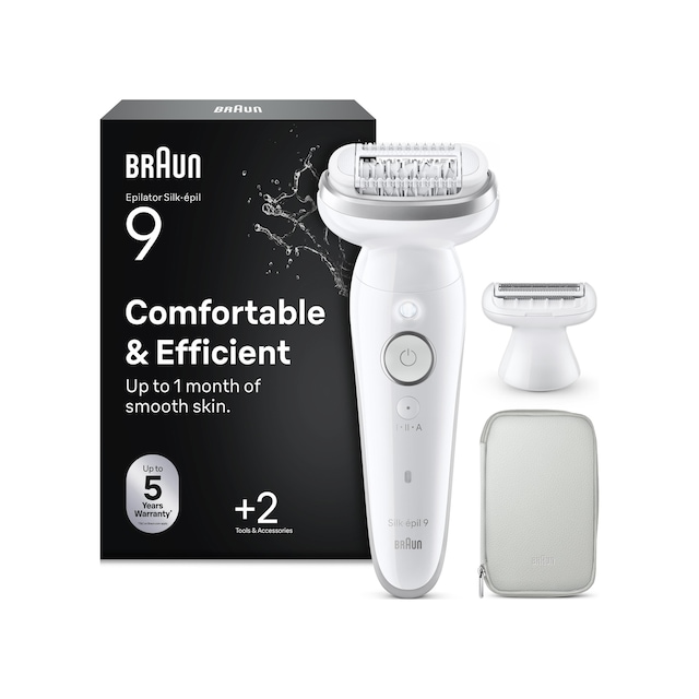 Braun Silk Épil 9 Epilatör, Islak Ve Kuru, Kalıcı Pürüzsüz Cilt, 9-030