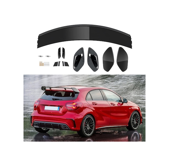 Mercedes W176 A Serisi A180-a200-a260 Uyumlu Spoiler Kanat İthal Pianoblack Parlak Siyah