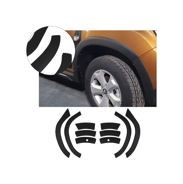 Dacia Duster Uyumlu 2018-2024 Abs Düz Çamurluk Set 8 Parça