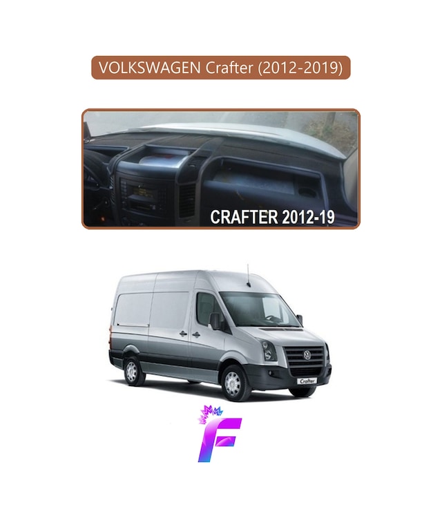Volkswagen Crafter 2012-2019 Uyumlu Torpido Örtüsü Yansıma Önleyici Koruma Hızlı Montaj K76 Torpido Halısı