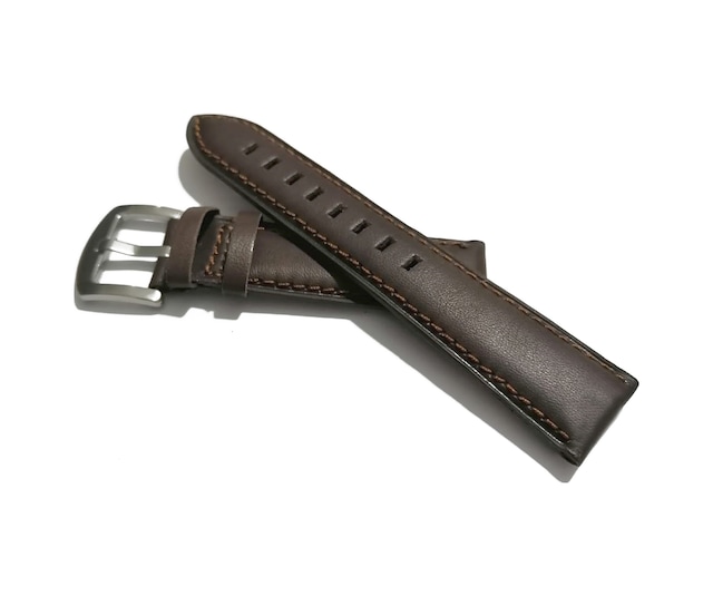 Fado & Her Saate Uyumlu Hakiki Deri Saat Kordonu Düz Kahverengi 22 Mm 465 Kahverengi