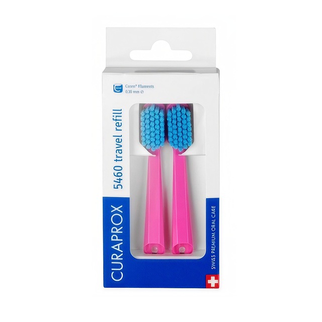 Curaprox Be You Travel Set Yedek 5460 Diş Fırçası Başlığı 2 Li Paket - Pembe