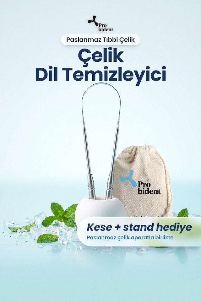 Probident Dil Temizleme Aparatı + Dil Sıyırıcı Kese