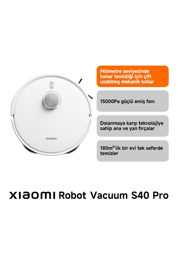 Xiaomi Robot Vacuum S40 Pro 15.000 Pa Robot Süpürge