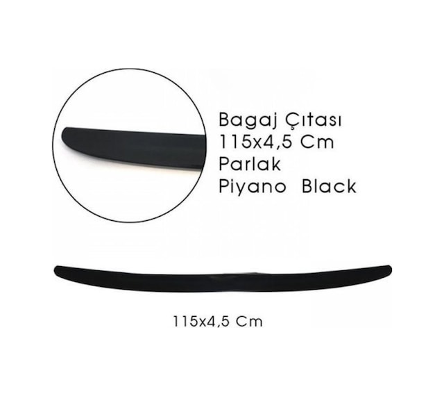 Çıta Spoiler Piano Black Bagaj Üst 115cmx4,5cm Sal155 Br2790108