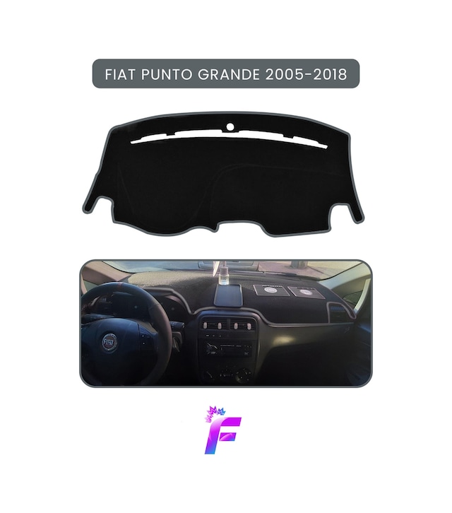 Fıat Punto Grande 2005-2018 Uyumlu Torpido Örtüsü Araca Özel Üretim Kolay Montaj Tb44 Gri