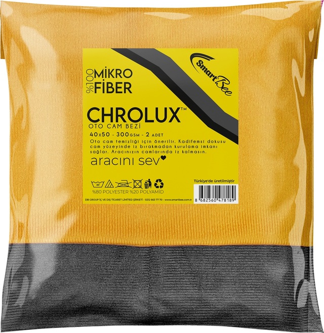 Smartbee Chrolux 2’Li Mikrofiber Kalın Oto Cam Bezi 40×50