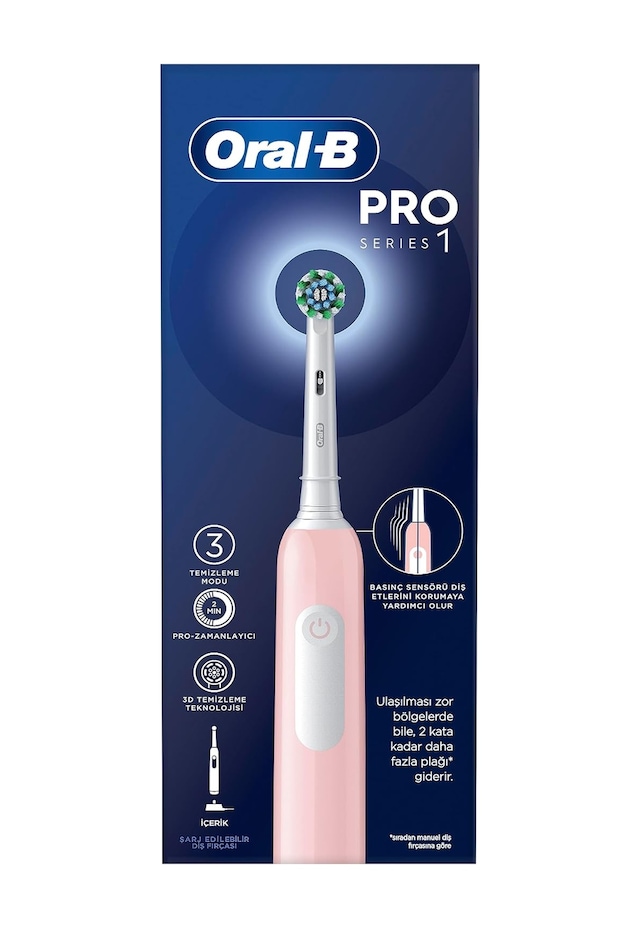 Pro Series 1 Pembe Elektrikli Diş Fırçası, 1 Diş Fırçası Başlığı, Braun Tasarımı Diğer