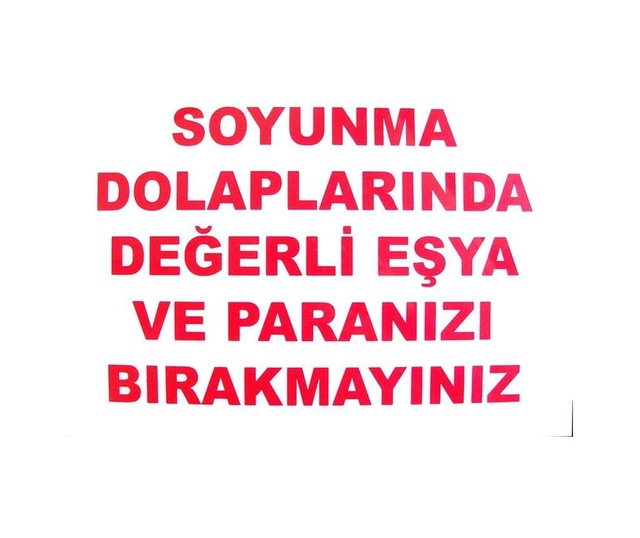 Buradabulabilirsin Soyunma Dolabı Uyarı Levhası 25x35 Kod: 440 Nl
