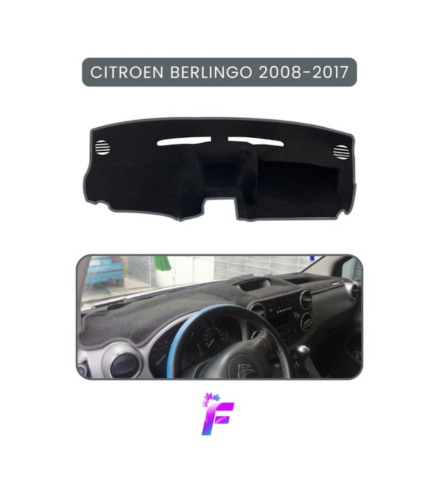 Cıtroen Berlingo 2008-2017 Torpido Örtüsü Güneşten Korur Kolay Montaj Tam Uyum Ta44 Torpido Halısı