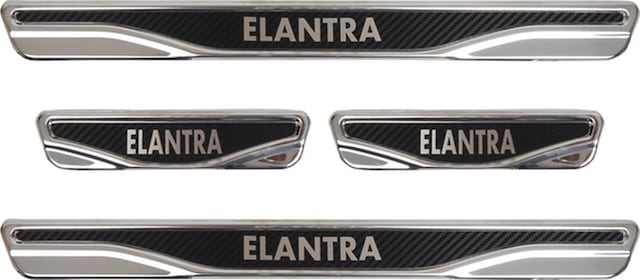 Hyundai Elantra Uyumlu Kapı Eşiği Karbon Krom 4 Parça