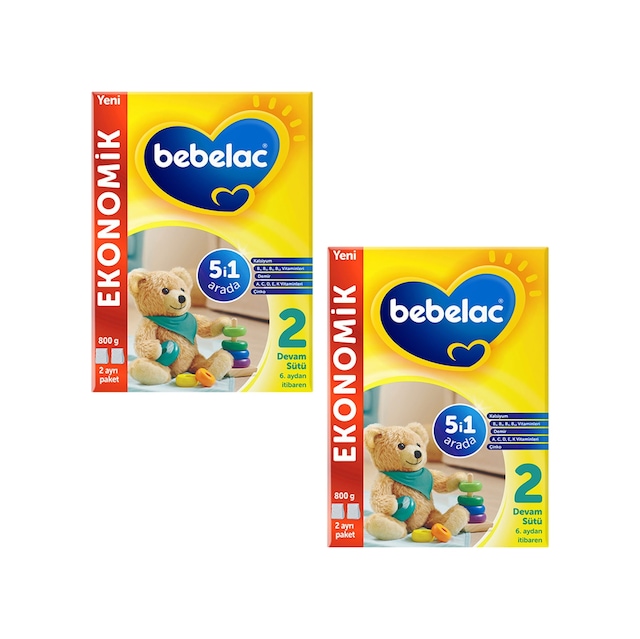 Bebelac 2 Çocuk Devam Sütü 800 G 2 Adet