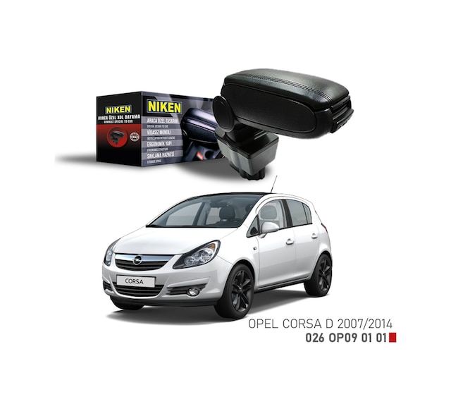Niken Araca Özel Kolçak Opel Corsa D 2007 - 2014 Siyah