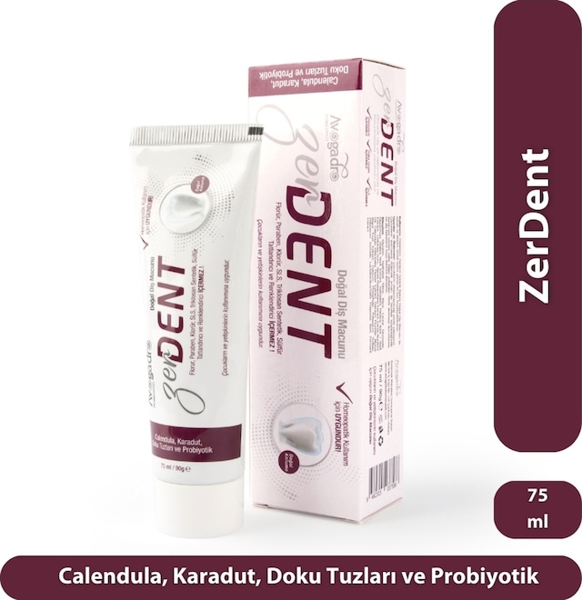 ZerDent Doku Tuzu İçeren Diş Macunu 75 ML