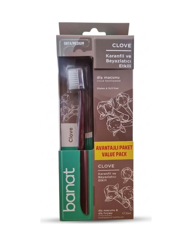 Banat Clove Set Diş Fırçası + Diş Macunu 50 Ml