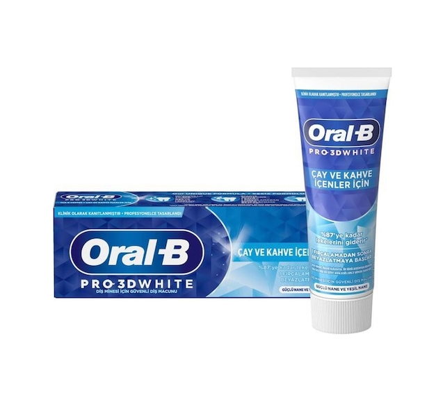 Oral-B Pro-3D White Çay ve Kahve İçenler İçin Diş Macunu 75 ML