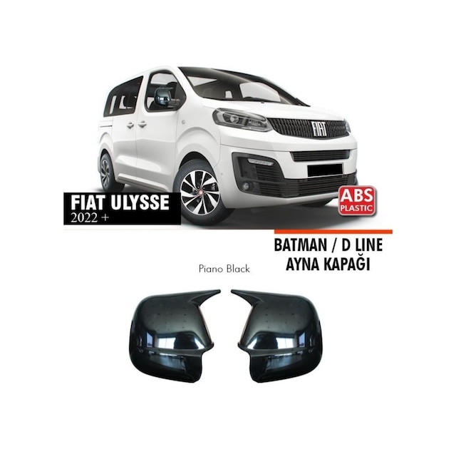 Fiat Ulysse Batman Yarasa Ayna Kapağı 2022+ Parlak Siyah