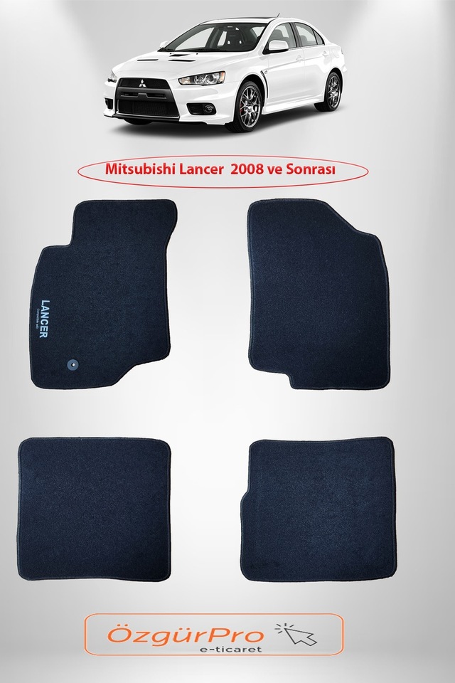 Rizline Mitsubishi Lancer 2008 Ve Sonrası Klipsli Halı Paspas Birebir Uyumlu