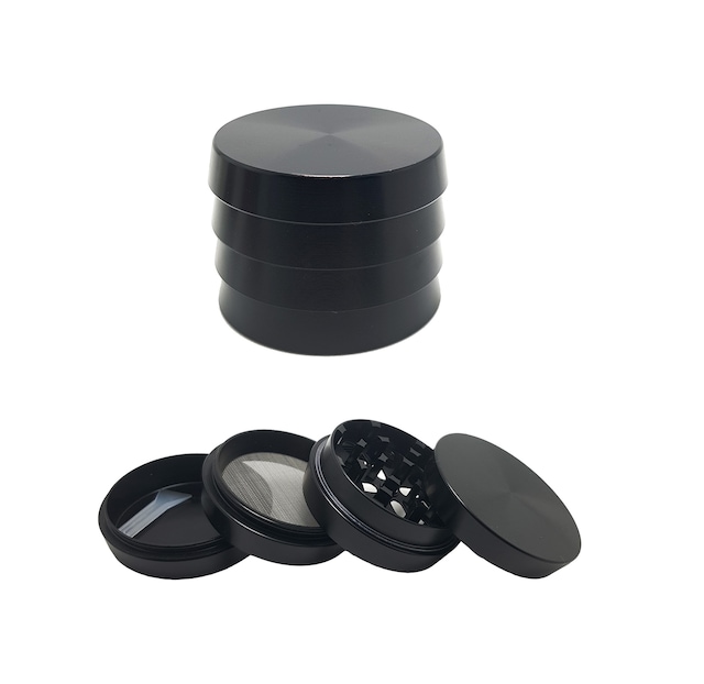 Siyah 52 MM 4 Katlı Grinder Herbal Öğütücüsü Parçalayıcı Rb84sy