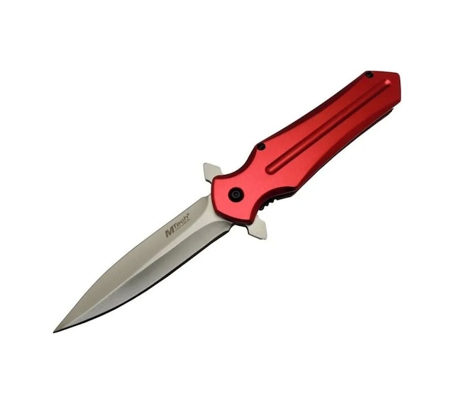 Mtech 4223 Kırmızı Kamp Çakı 21cm- Yarı Otomatik, Kemerlikli