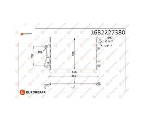 Erp Klima Radyatörü Nissan Kubıstar X76 1.2 1.6 Benzin 1.5 Dizel Eurorepar 1682227380