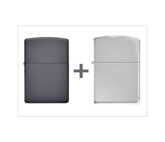Zippo Benzinli Siyah Beyaz Çakmak