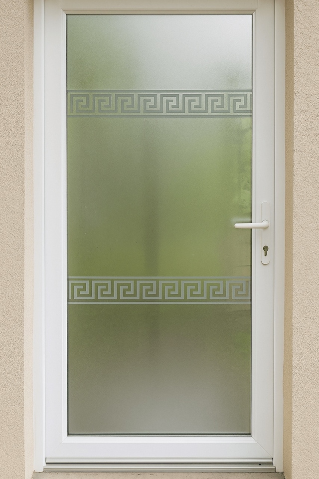 Technosmart 45x200cm Meander Motifli Statik Cam Filmi Kaplama Mutfak Ofis Banyo Pencere