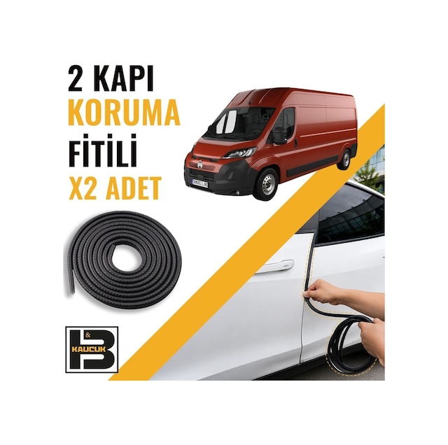 Citroen Jumper Panelvan 2015-2025 Kapı Koruma Fitili-iki Kapı-siyah-bm1154